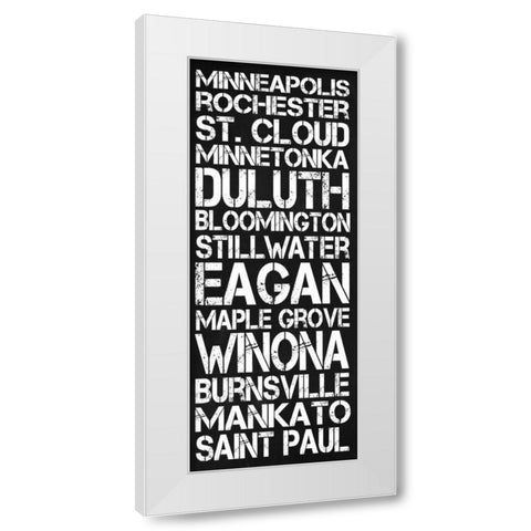 Minnesota White Modern Wood Framed Art Print by Gibbons, Lauren
