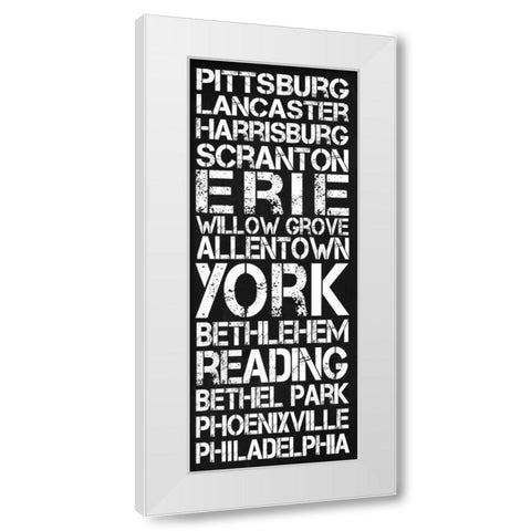 Pennsylvania White Modern Wood Framed Art Print by Gibbons, Lauren