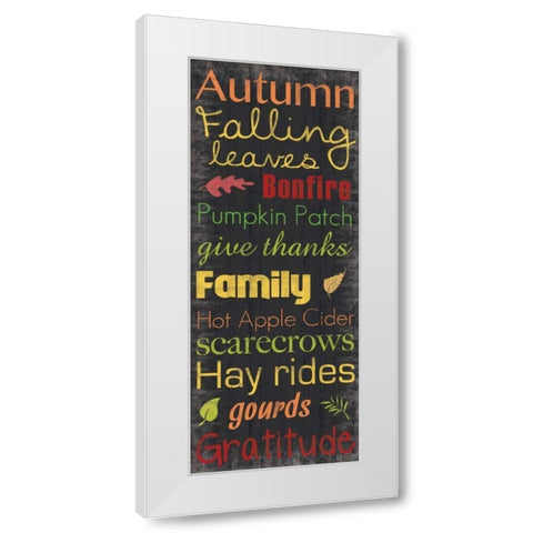 Autumn Falling White Modern Wood Framed Art Print by Gibbons, Lauren