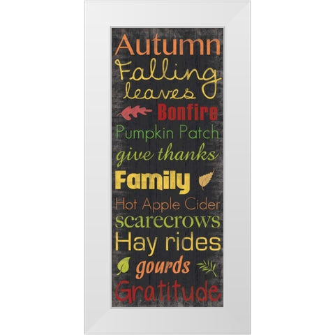 Autumn Falling White Modern Wood Framed Art Print by Gibbons, Lauren