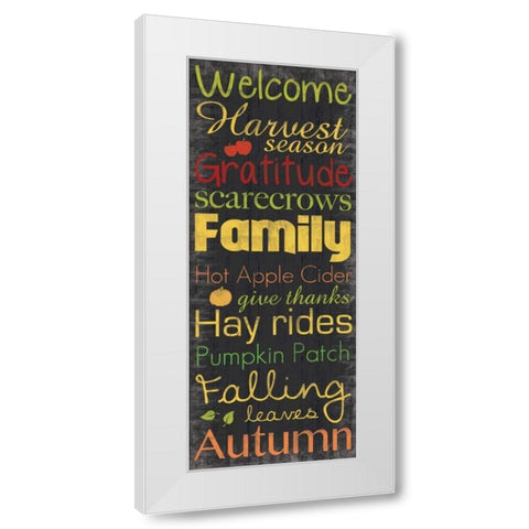 Welcome Harvest White Modern Wood Framed Art Print by Gibbons, Lauren