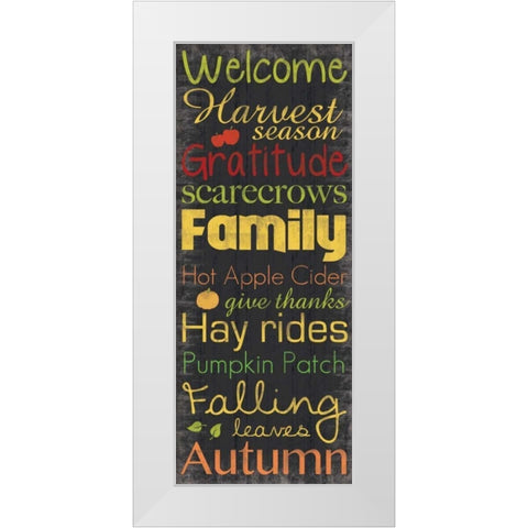 Welcome Harvest White Modern Wood Framed Art Print by Gibbons, Lauren