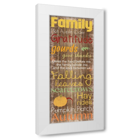 Family Gratitude White Modern Wood Framed Art Print by Gibbons, Lauren
