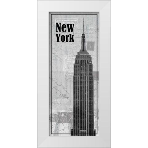 NY White Modern Wood Framed Art Print by Gibbons, Lauren