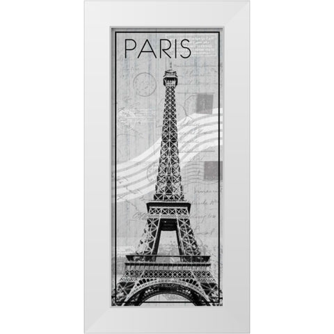 Paris White Modern Wood Framed Art Print by Gibbons, Lauren
