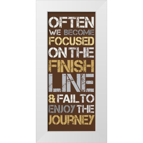 Journey White Modern Wood Framed Art Print by Gibbons, Lauren