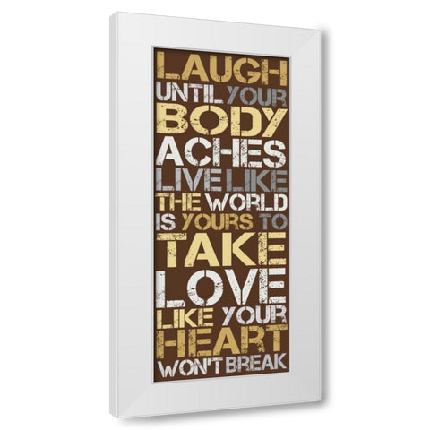 Laugh White Modern Wood Framed Art Print by Gibbons, Lauren