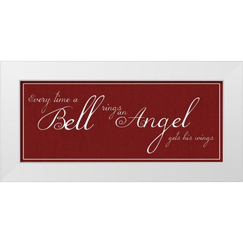 Bell Rings No Bell White Modern Wood Framed Art Print by Gibbons, Lauren