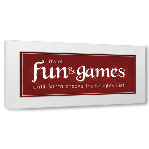 Fun Games White Modern Wood Framed Art Print by Gibbons, Lauren