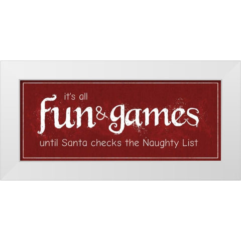 Fun Games White Modern Wood Framed Art Print by Gibbons, Lauren