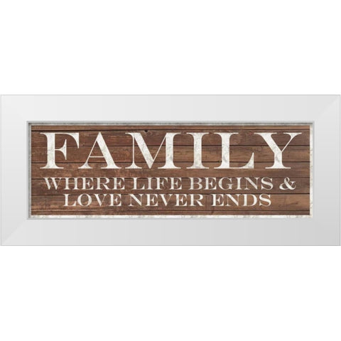 Family Border White Modern Wood Framed Art Print by Gibbons, Lauren