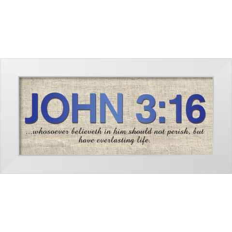 John 316 White Modern Wood Framed Art Print by Gibbons, Lauren