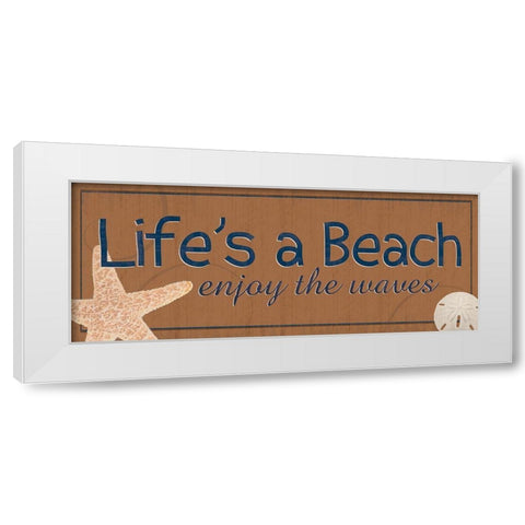 Beach White Modern Wood Framed Art Print by Gibbons, Lauren