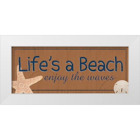 Beach White Modern Wood Framed Art Print by Gibbons, Lauren