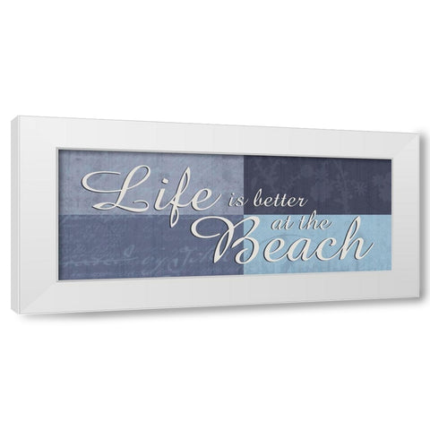 Beach 2 White Modern Wood Framed Art Print by Gibbons, Lauren