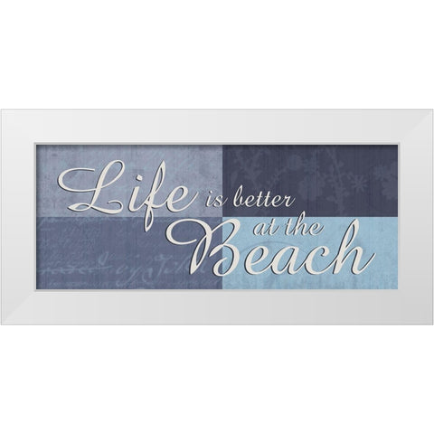 Beach 2 White Modern Wood Framed Art Print by Gibbons, Lauren