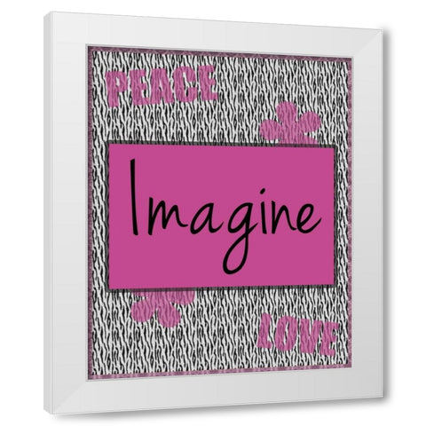 Imagine White Modern Wood Framed Art Print by Gibbons, Lauren