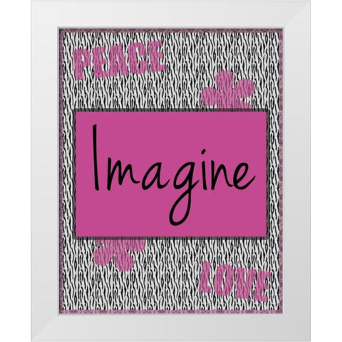 Imagine White Modern Wood Framed Art Print by Gibbons, Lauren