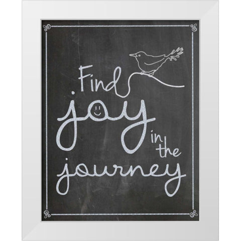 FJJ Bird White Modern Wood Framed Art Print by Gibbons, Lauren