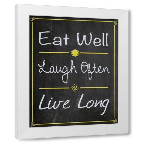 Eat Well White Modern Wood Framed Art Print by Gibbons, Lauren