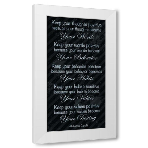 Gandhi Blue White Modern Wood Framed Art Print by Gibbons, Lauren
