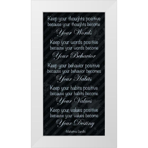 Gandhi Blue White Modern Wood Framed Art Print by Gibbons, Lauren