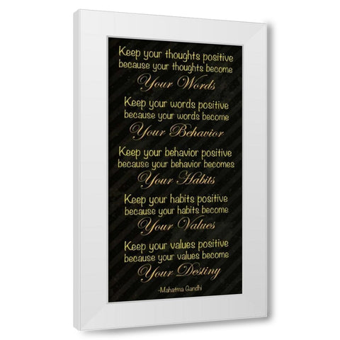 Gandhi White Modern Wood Framed Art Print by Gibbons, Lauren