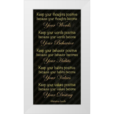 Gandhi White Modern Wood Framed Art Print by Gibbons, Lauren
