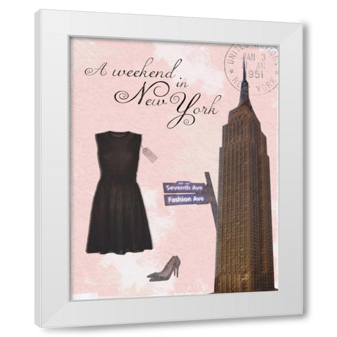 Weekend NY White Modern Wood Framed Art Print by Gibbons, Lauren