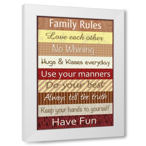 Family Patterns White Modern Wood Framed Art Print by Gibbons, Lauren