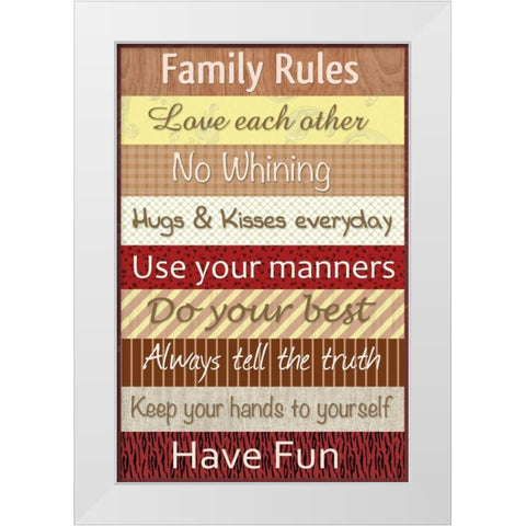 Family Patterns White Modern Wood Framed Art Print by Gibbons, Lauren