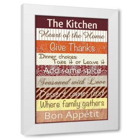 Kitchen Patterns White Modern Wood Framed Art Print by Gibbons, Lauren