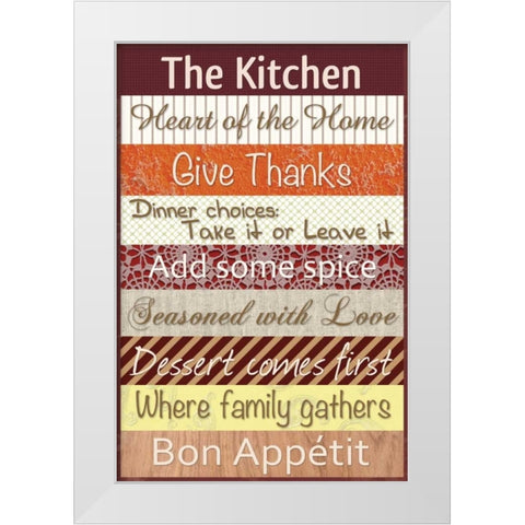 Kitchen Patterns White Modern Wood Framed Art Print by Gibbons, Lauren