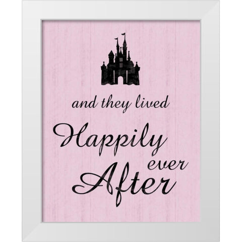 Happily White Modern Wood Framed Art Print by Gibbons, Lauren