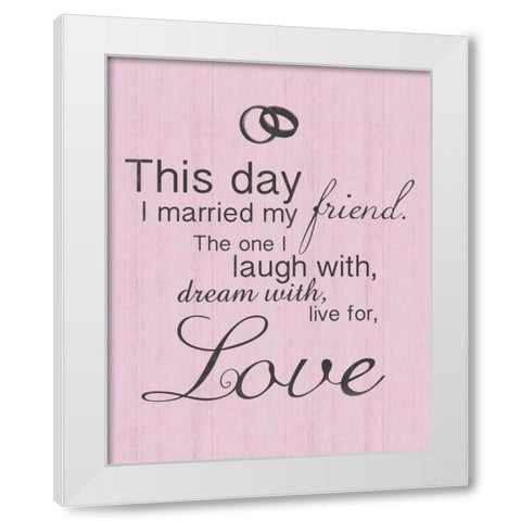 Wedding Pink 2 White Modern Wood Framed Art Print by Gibbons, Lauren