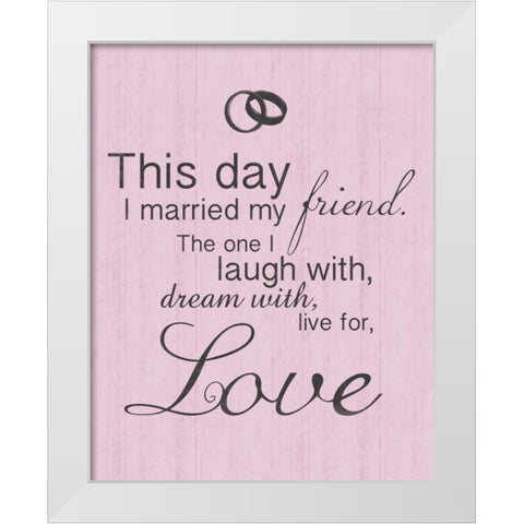 Wedding Pink 2 White Modern Wood Framed Art Print by Gibbons, Lauren