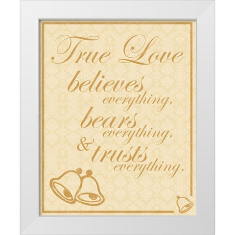 True Love B White Modern Wood Framed Art Print by Gibbons, Lauren