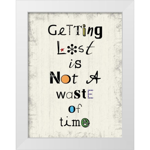 Fun 1 Getting Lost White Modern Wood Framed Art Print by Gibbons, Lauren