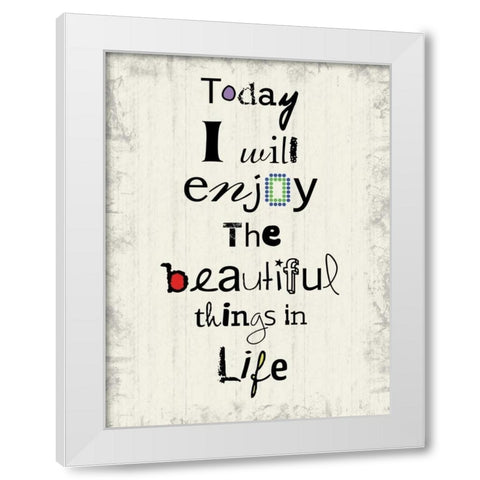 Fun 4 Life White Modern Wood Framed Art Print by Gibbons, Lauren