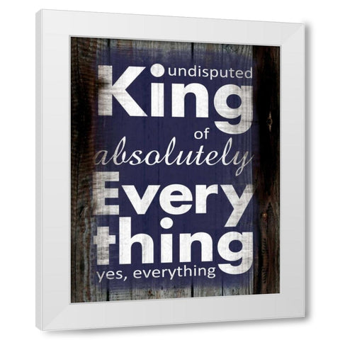 King B White Modern Wood Framed Art Print by Gibbons, Lauren