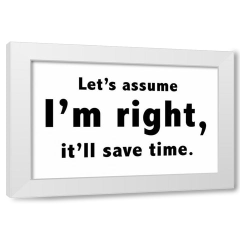 Im Right 2 White Modern Wood Framed Art Print by Gibbons, Lauren