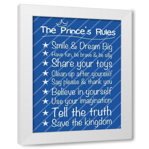 Prince Rules White Modern Wood Framed Art Print by Gibbons, Lauren