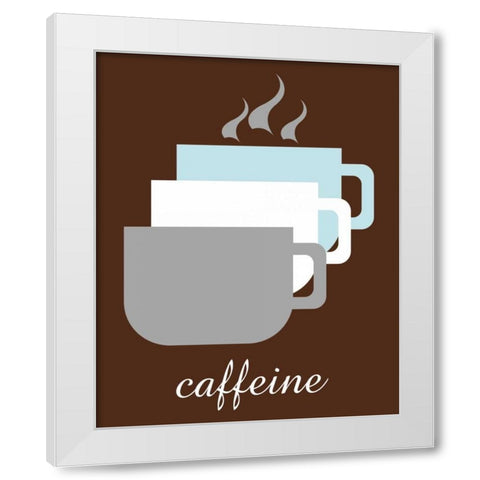 Cups White Modern Wood Framed Art Print by Gibbons, Lauren