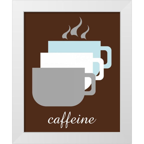 Cups White Modern Wood Framed Art Print by Gibbons, Lauren