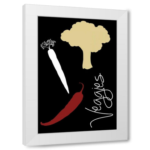 Veggies White Modern Wood Framed Art Print by Gibbons, Lauren