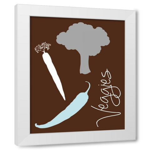 Veggies White Modern Wood Framed Art Print by Gibbons, Lauren