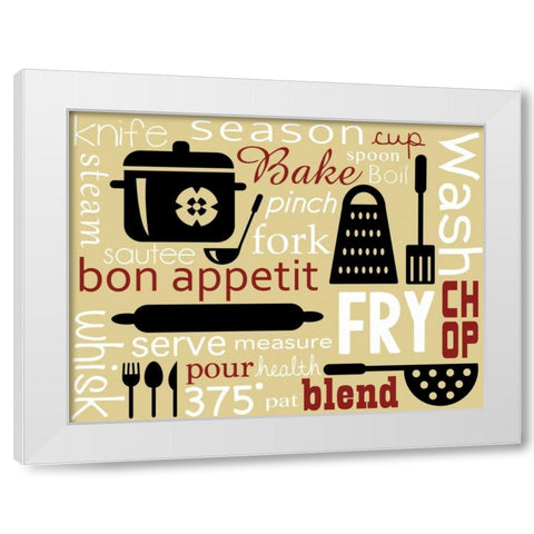 Kitchen Magic White Modern Wood Framed Art Print by Gibbons, Lauren