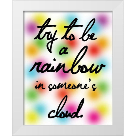 Rainbow White Modern Wood Framed Art Print by Gibbons, Lauren