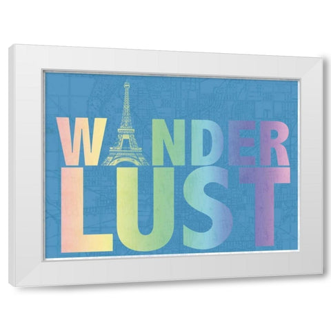 WanderLust Paris White Modern Wood Framed Art Print by Gibbons, Lauren
