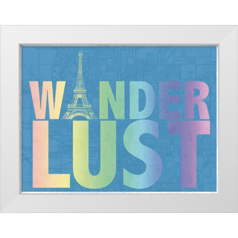 WanderLust Paris White Modern Wood Framed Art Print by Gibbons, Lauren